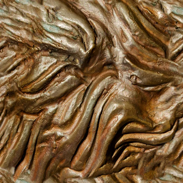 青銅または銅像の毛パターンの継ぎ目が無い質の写真 — ストック写真