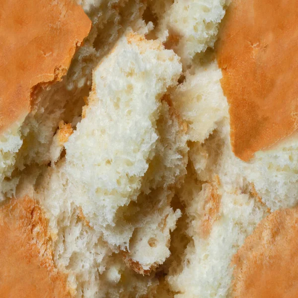 Seamless photo texture of torn bread crust  pastry.