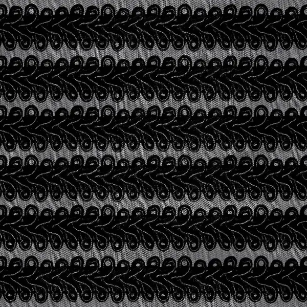 Textura Perfectă Fotografie Modelului Dantelă Culoare Neagră Fundal Gri Fotografie de stoc