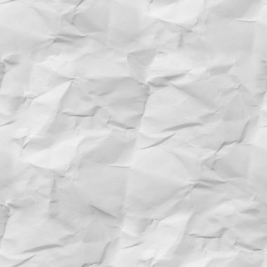 Kırışmış beyaz kağıdın kusursuz 4k fotoğraf dokusu.