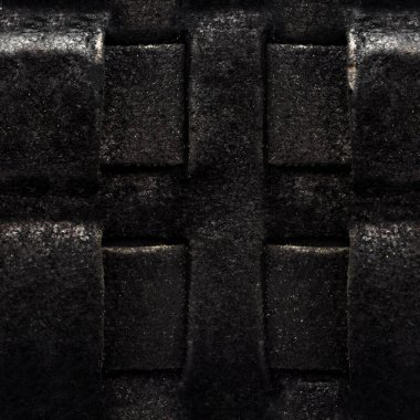 Siyah renkli zırh örülmüş deri kumaşın kusursuz 4k fotoğraf desenli fotoğrafı..