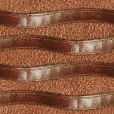 Kahverengi deri kumaşlı örgü örgülü, pürüzsüz 4k fotoğraf deseni fotoğrafı.