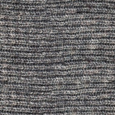 Gri renkli kurdeleli, doğal yün süveter kumaşının kusursuz 4k fotoğraf dokusu..