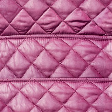 Mor renkli dikişli ve desenli bologna kumaşından kusursuz 4k fotoğraf dokusu..