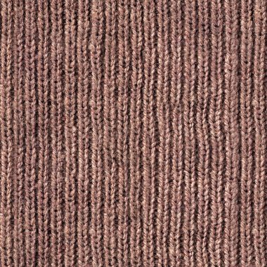 Açık kahverengi örgü örülmüş ve tırtıklı yün süveter kumaşının kusursuz 4k fotoğraf dokusu..