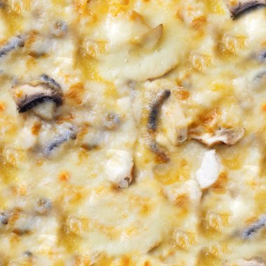 Pizzanın pürüzsüz 4k fotoğraf deseni