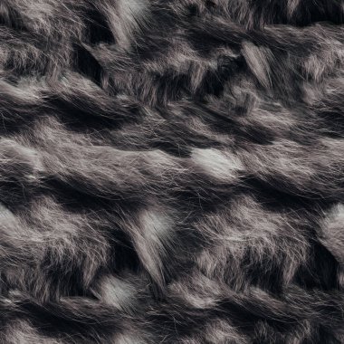 Dalgalı, koyu gri, doğal kürk malzemesinin kusursuz 4k fotoğraf dokusu..
