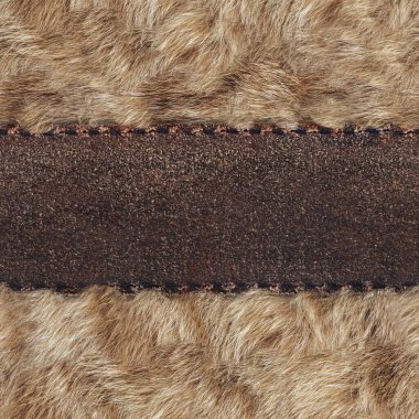 Deri süet kayışlı açık kahverengi kürkün kusursuz 4k fotoğraf malzemesi dokusu.