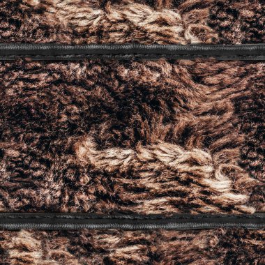 Kahverengi, dağınık kürklü, deri kayışlı 4k fotoğraf malzemesi..