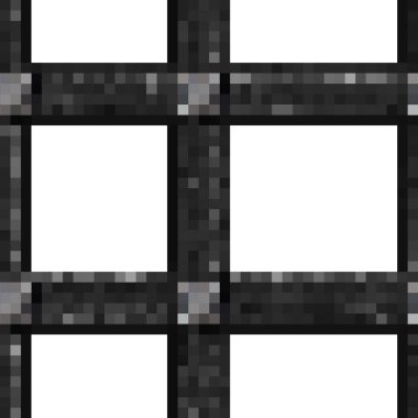 İzole edilmiş 4k desenli pikselli resim 8bit stil deri örgü ızgara beyaz arka planda..