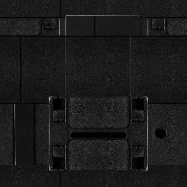 Siyah renkli plastik panel yüzeyinin kusursuz 4k fotoğraf dokusu malzemesi.