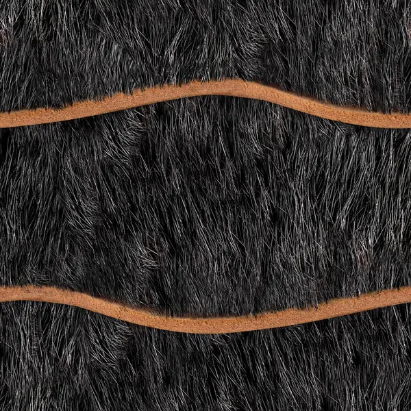 Siyah renkli kürklü, deri dalgalı süet kayışlı, kusursuz 4k fotoğraf malzemesi..