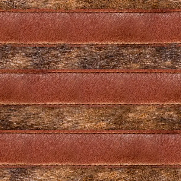 Pürüzsüz 4k fotoğraf malzemesi. Deri kayışlı kahverengi kürk..