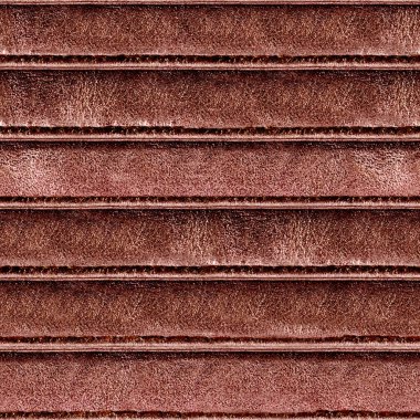 Dikişlerle tırtıklı ya da çizgili kahverengi deri yüzeyli kusursuz 4k fotoğraf dokusu..