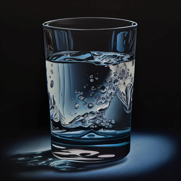 Glass with water illustration. Clean water for good health. download image