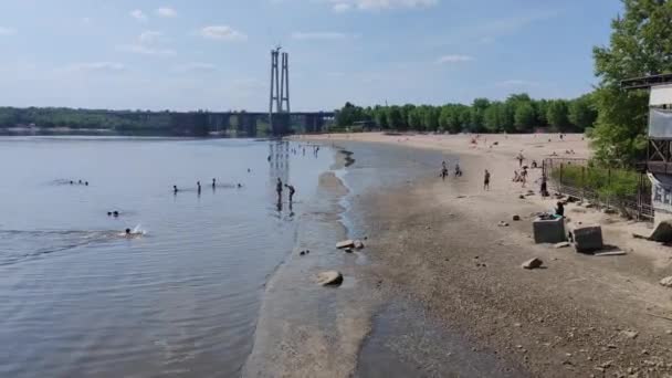 Zaporozhye Ukraine Dnipro River Zaporozhye Dam Destroyed Ukrainian Ines Nova — 图库视频影像