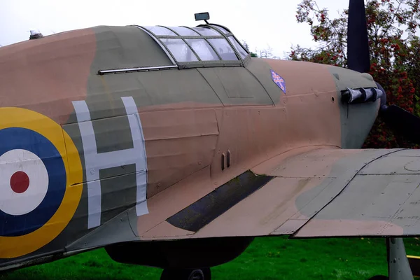 ヨークシャー航空博物館 イギリスのヨーク 2022年10月 ホーカーハリケーン8 303機関銃戦闘機を参照 そうだな 第二次世界大戦 — ストック写真