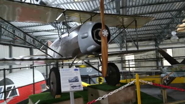 South Yorkshire Air Museum Displays — Stock Video