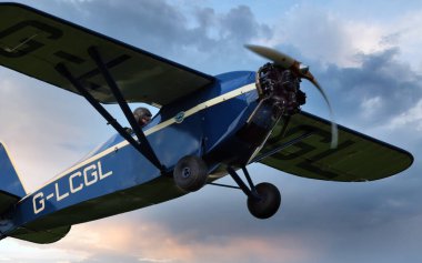 Breighton, Yorkshire, İngiltere. Mayıs 2023. Sivil hafif uçaklar özel havaalanında.