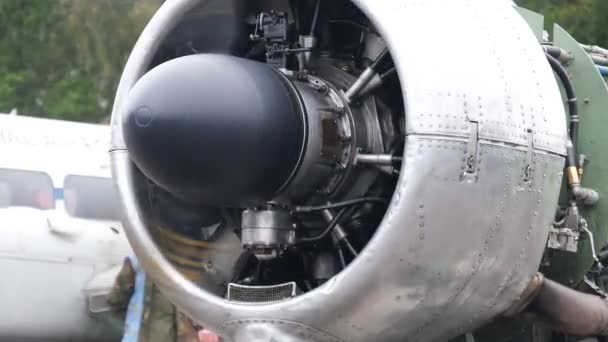 Yorkshire Air Museum York Yorkshire Running Aircraft Engines Armstrong Siddeley — Stock Video