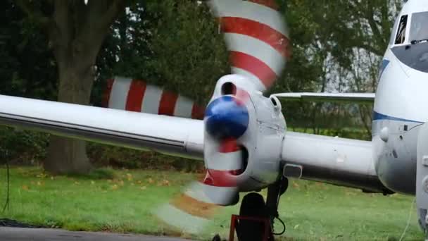 Yorkshire Air Museum York Yorkshire Spouštím Letecké Motory Havilland Aircraft — Stock video