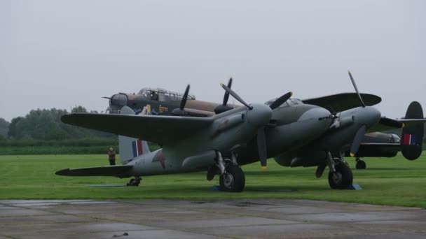 Kirkby Est Lincolnshire Royaume Uni Août 2023 Havilland Mosquito Est — Video