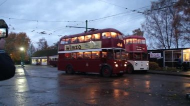 Santoft, Hughnshire, İngiltere. Kasım 2023. Sandtoft 'taki Trolleybus Müzesi, tramvayların korunması konusunda uzmanlaşmış bir nakliye müzesidir.. 