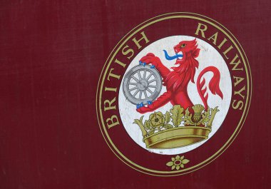 Kuzey Yorkshire Mors demiryolu, Goathland, Yorksahire, İngiltere, Ekim 2023. Buharlı lokomotif festivali galası hafta sonu. İmzala.