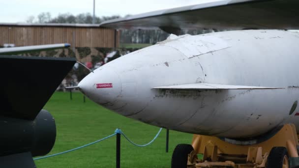纽瓦克航空博物馆英国诺丁汉郡 2024年2月Avro Vulcan是一种喷气式 无尾翼 三角洲翼 战略轰炸机 1956年至1984年由英国皇家空军运营 — 图库视频影像