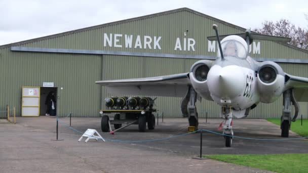 Newark Air Museum Nottinghamshire Reino Unido Febrero 2024 Blackburn Buccaneer — Vídeo de stock