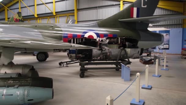 Newark Air Museum Nottinghamshire Reino Unido Febrero 2024 Hawker Hunter — Vídeos de Stock