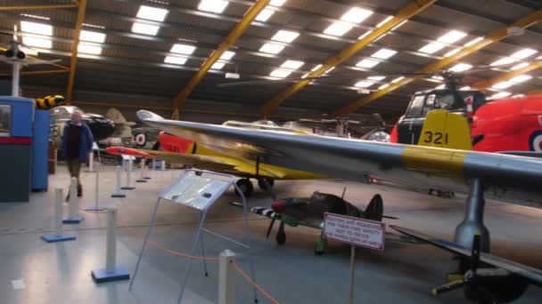 Newark Air Museum Nottinghamshire Royaume Uni Février 2024 Intérieur Cintre — Video