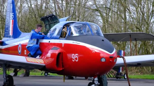 Elvington York Yorkshire Storbritannien Mars 2024 Motorns Gång Bac Jet — Stockvideo