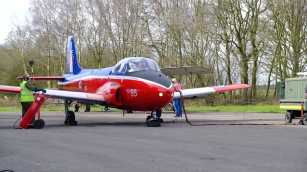 Elvington York Yorkshire Storbritannien Mars 2024 Motorns Gång Bac Jet — Stockvideo