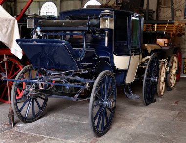 Beamish, Durham, Newcastle, İngiltere. Temmuz 2024. At arabası..