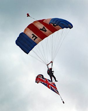 The Falcons are the UKs premier military parachute display team, based at RAF Brize Norton, Oxfordshire, they display at venues all over Britain and Europe throughout the year.  clipart