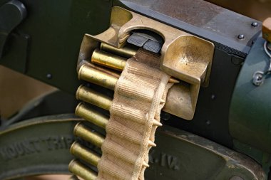 World war two machine gun ammunition belt. clipart