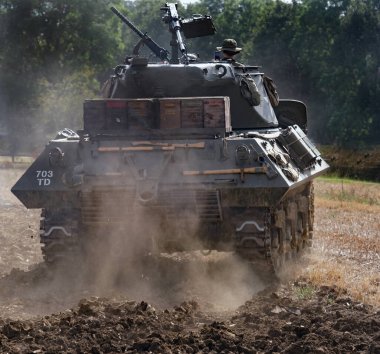 Zafer Şovu, Leicester, İngiltere. Ağustos 2024. M18 Hellcat (resmi adıyla 76 mm Gun Motor Carriage M18 veya M18 GMC), 2..