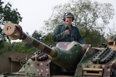 Zafer Şovu, Leicester, İngiltere. Ağustos 2024. Sturmgeschtz III, Almanya 'nın II. En çok üretilen zırhlı savaş aracı ve ikinci en çok üretilen Alman zırhlı savaş aracıydı.. 