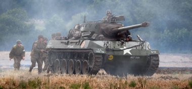 Zafer Şovu, Leicester, İngiltere. Ağustos 2024. M18 Hellcat (resmi adıyla 76 mm Gun Motor Carriage M18 veya M18 GMC), 2..