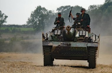 Victory Show, leicester, UK. August 2024. The Sturmgeschtz III was an assault gun produced by Germany during World War II. It was the most-produced fully tracked armoured fighting vehicle, and second-most produced German armored combat vehicle.  clipart