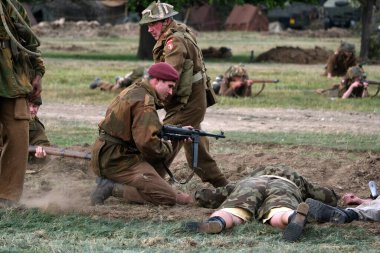 Yorkshire Wartime Show. doncaster, Yorkshire, UK. August 2025. Vintage military reenactment show for the 20th centurt specialising in WW2. American, British and German participants. Tanks, trucks, jeeps and many other vehicles.
