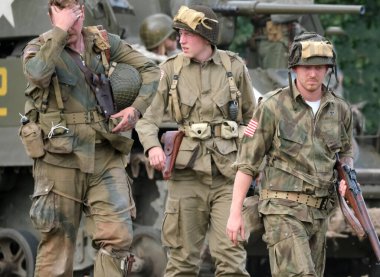 Yorkshire Wartime Show. doncaster, Yorkshire, UK. August 2025. Vintage military reenactment show for the 20th centurt specialising in WW2. American, British and German participants. Tanks, trucks, jeeps and many other vehicles.