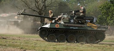 Yorkshire Wartime Show. doncaster, Yorkshire, UK. August 2025. Vintage military reenactment show for the 20th centurt specialising in WW2. American, British and German participants. Tanks, trucks, jeeps and many other vehicles.