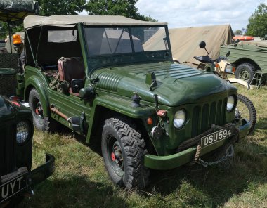 Yorkshire Wartime Show. doncaster, Yorkshire, UK. August 2025. Vintage military reenactment show for the 20th centurt specialising in WW2. American, British and German participants. Tanks, trucks, jeeps and many other vehicles.
