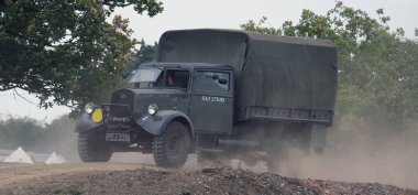 Yorkshire Wartime Show. doncaster, Yorkshire, UK. August 2025. Vintage military reenactment show for the 20th centurt specialising in WW2. American, British and German participants. Tanks, trucks, jeeps and many other vehicles.