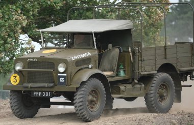 Yorkshire Wartime Show. doncaster, Yorkshire, UK. August 2025. Vintage military reenactment show for the 20th centurt specialising in WW2. American, British and German participants. Tanks, trucks, jeeps and many other vehicles.