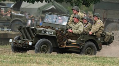 Yorkshire Wartime Show. doncaster, Yorkshire, UK. August 2025. Vintage military reenactment show for the 20th centurt specialising in WW2. American, British and German participants. Tanks, trucks, jeeps and many other vehicles.