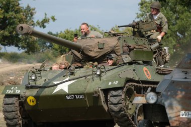 Yorkshire Wartime Show. doncaster, Yorkshire, UK. August 2025. Vintage military reenactment show for the 20th centurt specialising in WW2. American, British and German participants. Tanks, trucks, jeeps and many other vehicles.