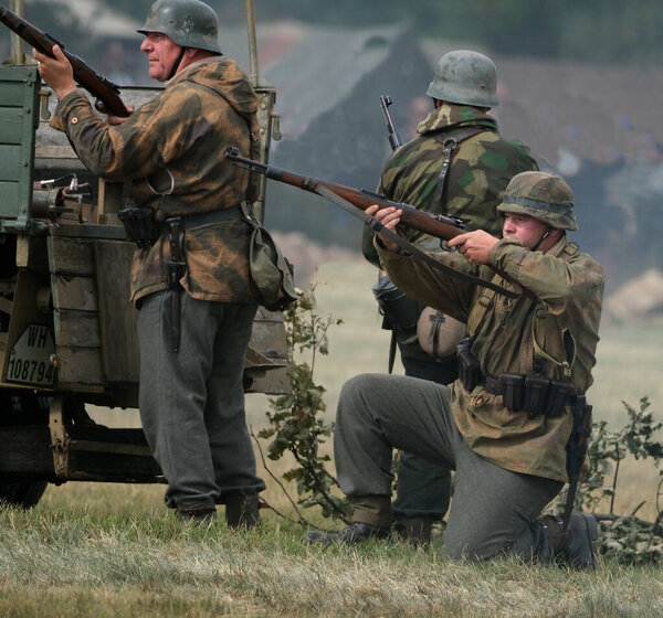 Yorkshire Wartime Show. doncaster, Yorkshire, UK. August 2025. Vintage military reenactment show for the 20th centurt specialising in WW2. American, British and German participants. Tanks, trucks, jeeps and many other vehicles.